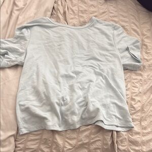 Yummie - open pack active shirt cropped Light Blue Short Sleeve Top